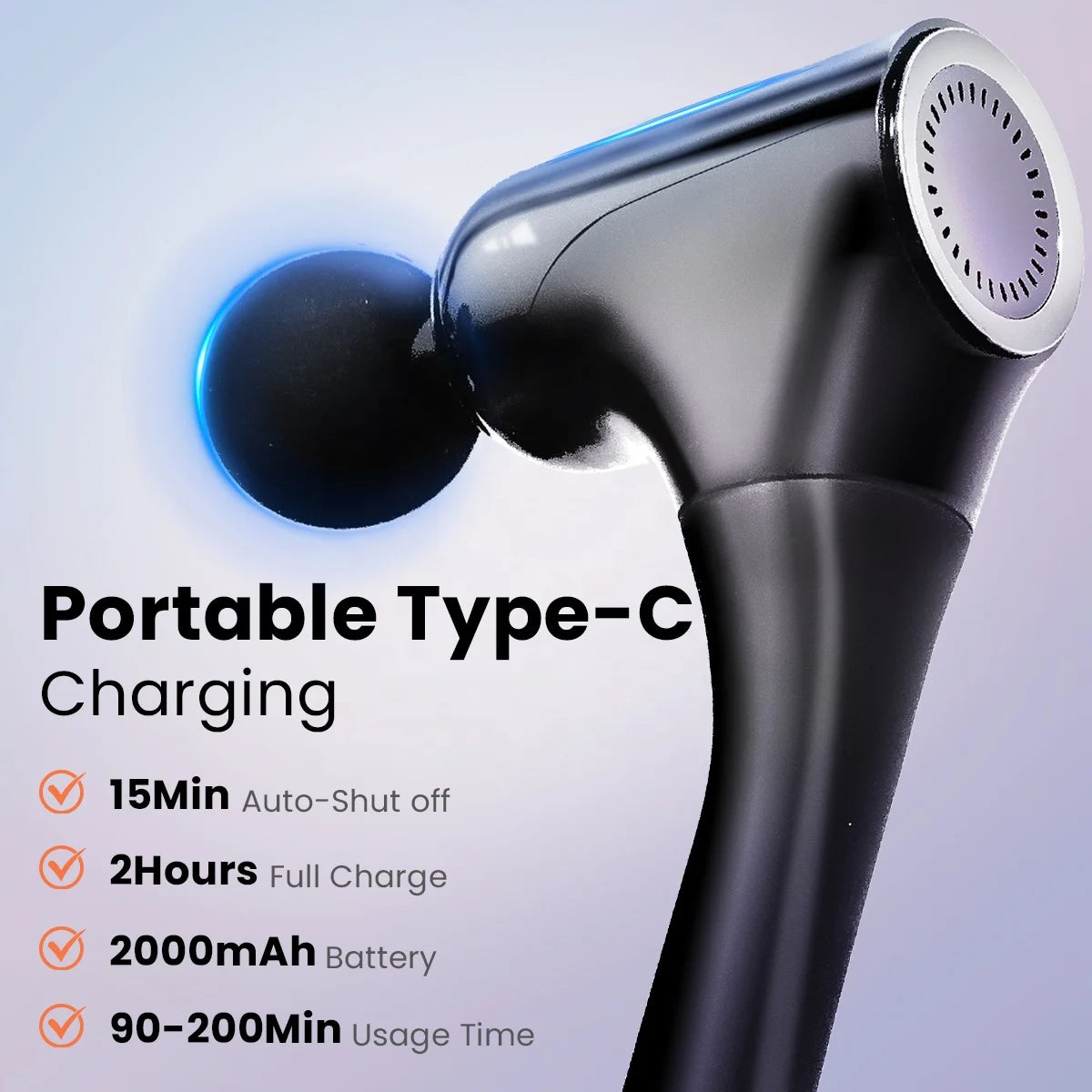 OEM Deep Tissue Electric Massager Professional Massage Guns Long Handle Premium Body Massage Gun