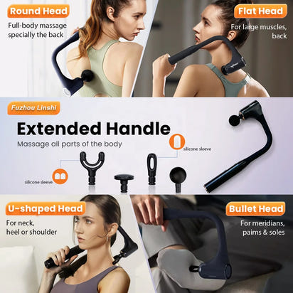 OEM Deep Tissue Electric Massager Professional Massage Guns Long Handle Premium Body Massage Gun