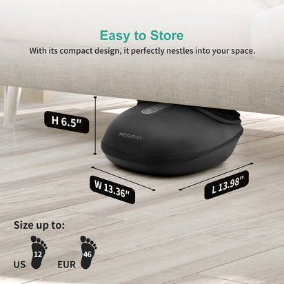 Medcursor Foot Massager Heating Therapy Shiatsu Deep Kneading Roller Muscle Relaxation Pain Relief Electric Foot Massage Machine