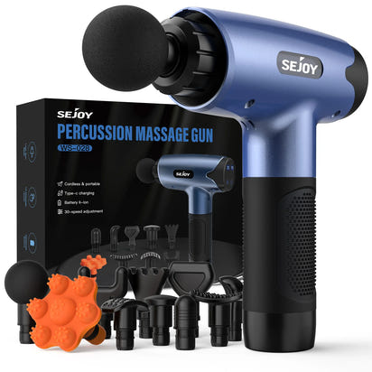 Sejoy 30 speeds Massage Gun Percussion Massager Fascia Gun Deep Tissue Muscle Vibrating Relax