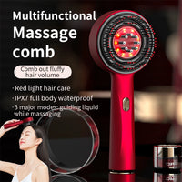 Electric Vibration Massage Comb Red Light Therapy Hair Growth Massage Scalp Brush Anti Hair Loss Liquid Oil Applicator Hair Care
