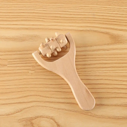 Wooden Roller Massager Therapy Body Massager Face Shoulder Neck Hand Push Rolling Massager Body Soothing Relaxing Massage Tools